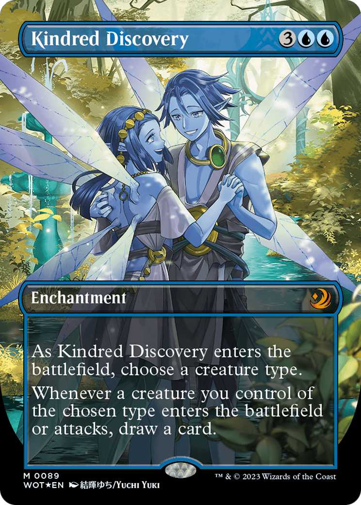 Kindred Discovery (Anime Borderless) (Confetti Foil) [Wilds of Eldraine: Enchanting Tales] | Shuffle n Cut Hobbies & Games