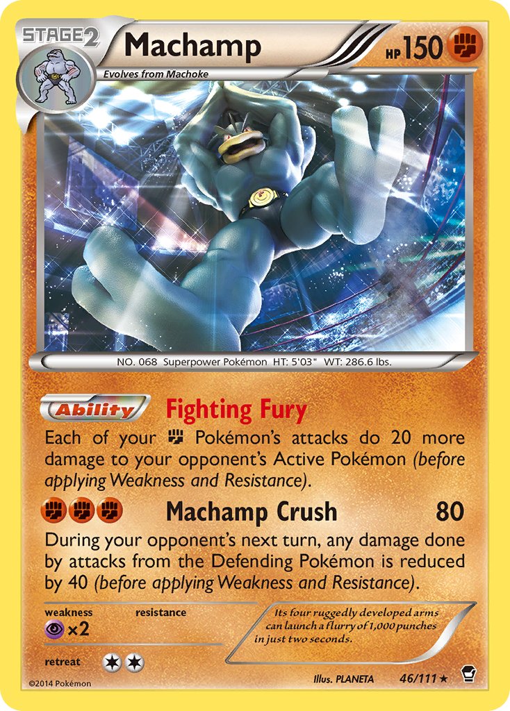 Machamp (46/111) (Cosmos Holo) (Blister Exclusive) [XY: Furious Fists] | Shuffle n Cut Hobbies & Games