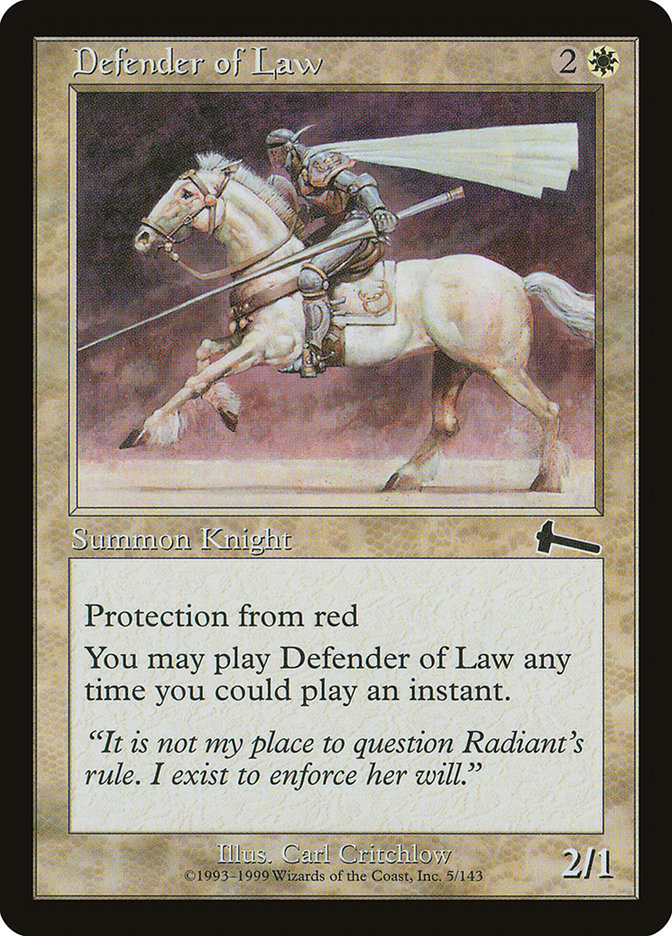 Defender of Law [Urza's Legacy] | Shuffle n Cut Hobbies & Games