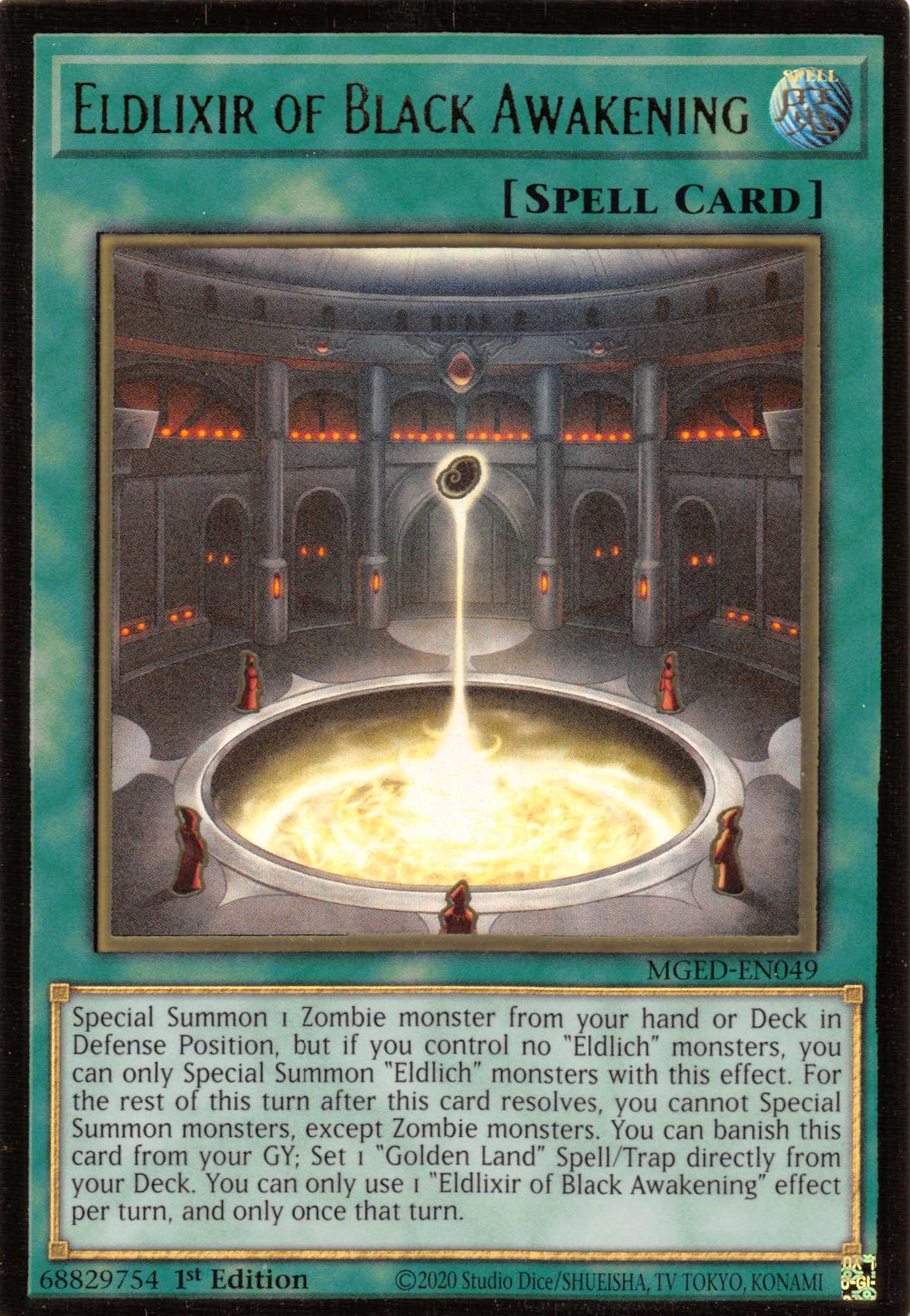 Eldlixir of Black Awakening [MGED-EN049] Gold Rare | Shuffle n Cut Hobbies & Games