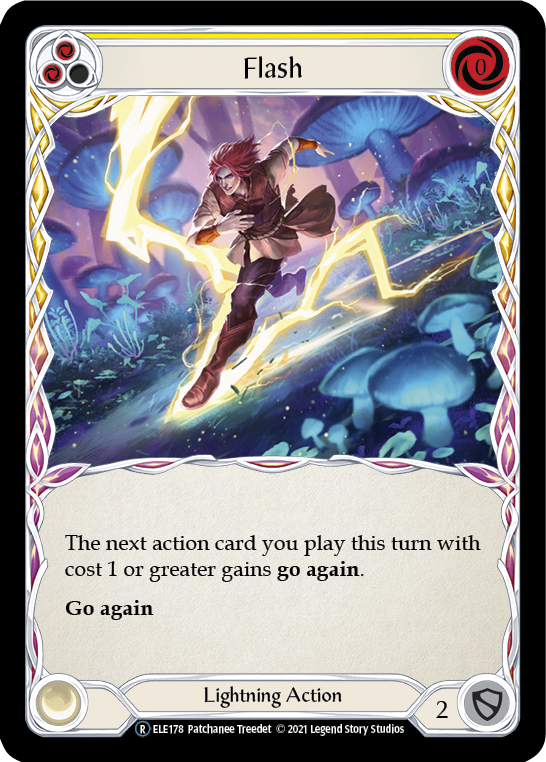 Flash (Yellow) [U-ELE178] Unlimited Rainbow Foil | Shuffle n Cut Hobbies & Games