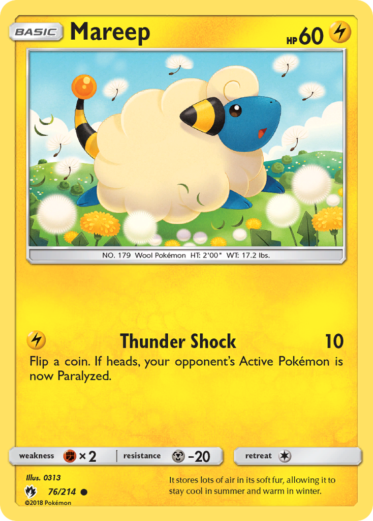 Mareep (76/214) [Sun & Moon: Lost Thunder] | Shuffle n Cut Hobbies & Games