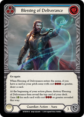 Blessing of Deliverance (Blue) [WTR056-R] Alpha Print Rainbow Foil | Shuffle n Cut Hobbies & Games