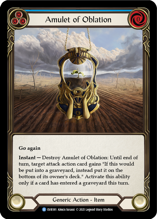 Amulet of Oblation [EVR181] (Everfest)  1st Edition Cold Foil | Shuffle n Cut Hobbies & Games
