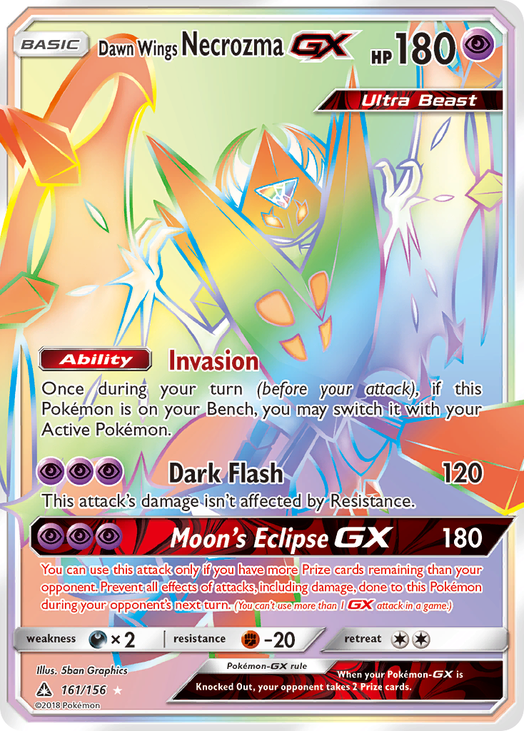 Dawn Wings Necrozma GX (161/156) [Sun & Moon: Ultra Prism] | Shuffle n Cut Hobbies & Games