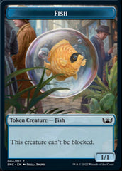 Fish // Wizard Double-Sided Token [Streets of New Capenna Tokens] | Shuffle n Cut Hobbies & Games