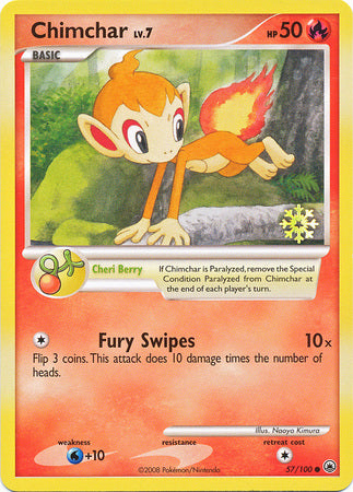 Chimchar (57/100) [Countdown Calendar Promos] | Shuffle n Cut Hobbies & Games