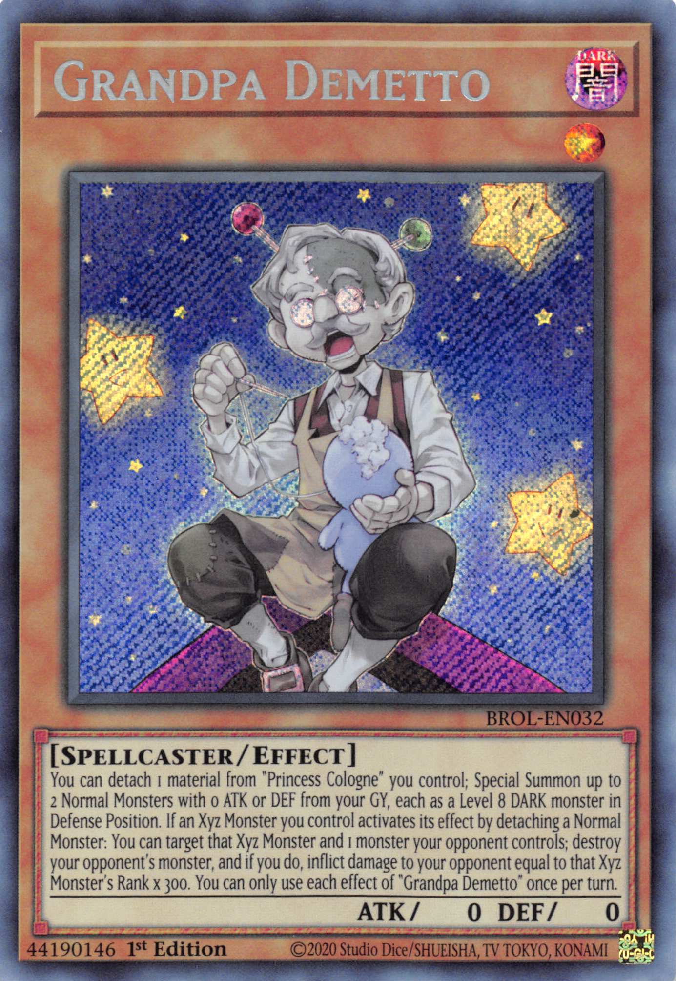Grandpa Demetto [BROL-EN032] Secret Rare | Shuffle n Cut Hobbies & Games