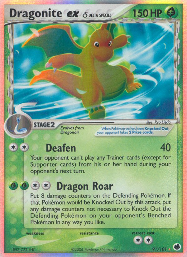 Dragonite ex (91/101) (Delta Species) [EX: Dragon Frontiers] | Shuffle n Cut Hobbies & Games