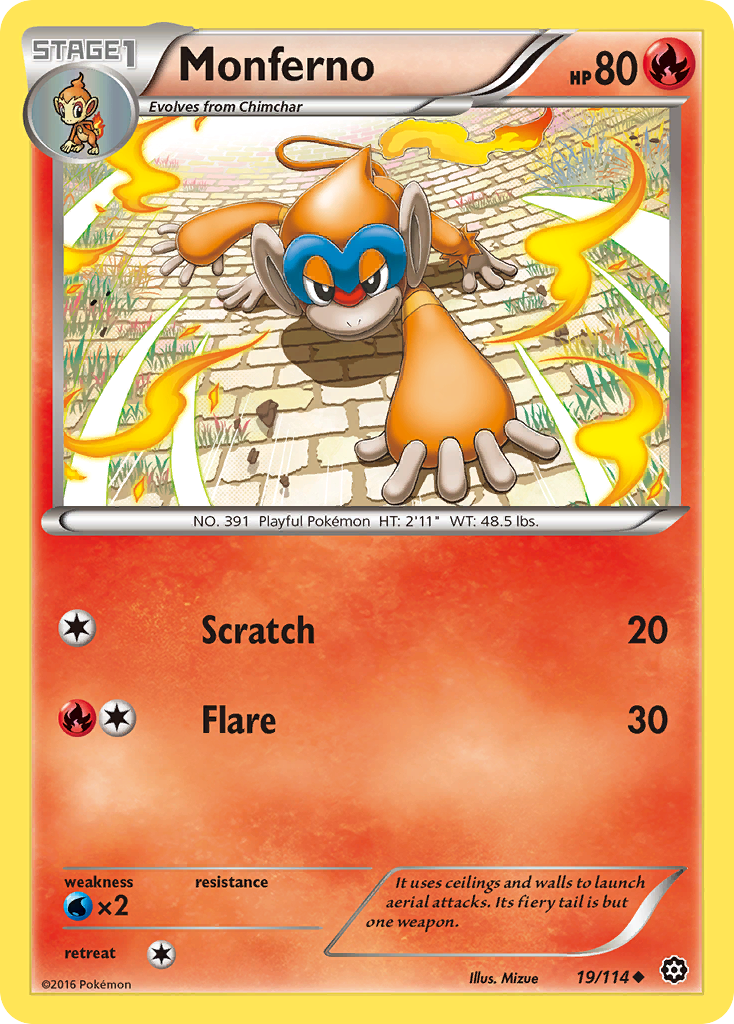 Monferno (19/114) [XY: Steam Siege] | Shuffle n Cut Hobbies & Games