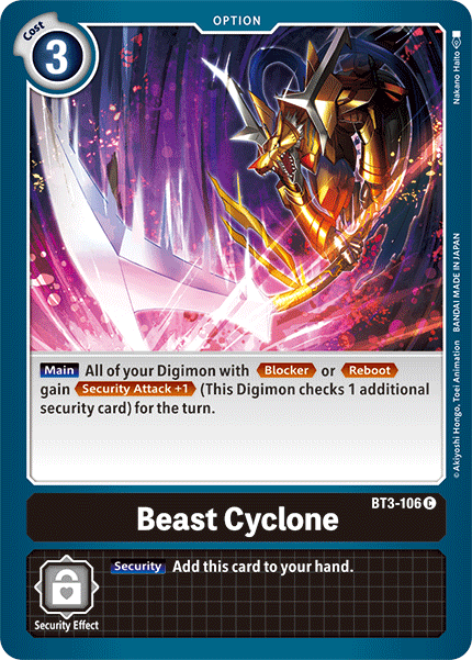 Beast Cyclone [BT3-106] [Release Special Booster Ver.1.5] | Shuffle n Cut Hobbies & Games
