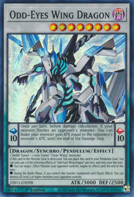 Odd-Eyes Wing Dragon [DIFO-EN098] Super Rare | Shuffle n Cut Hobbies & Games