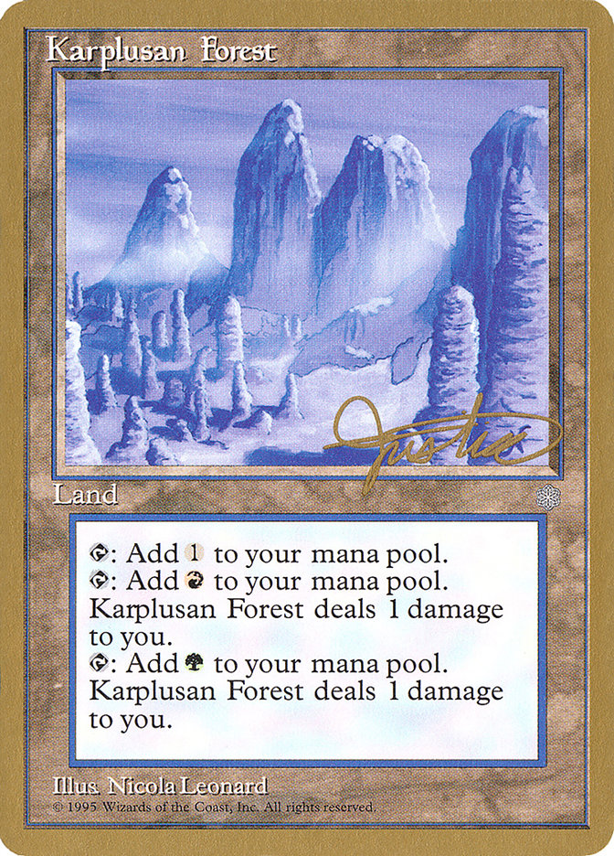 Karplusan Forest (Mark Justice) [Pro Tour Collector Set] | Shuffle n Cut Hobbies & Games