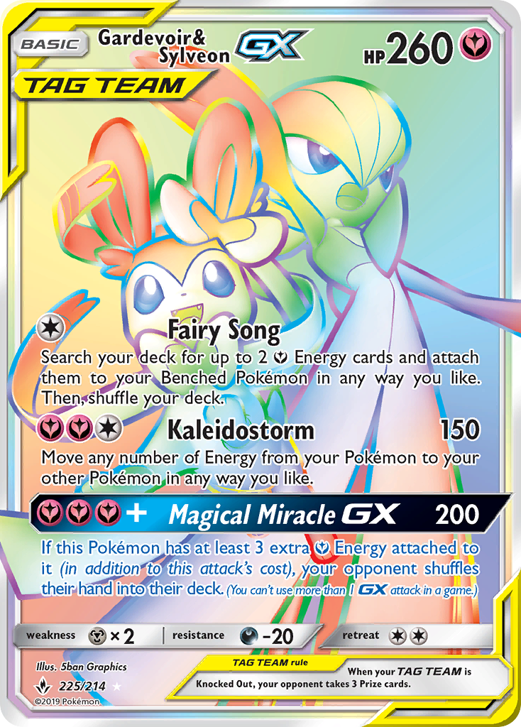 Gardevoir & Sylveon GX (225/214) [Sun & Moon: Unbroken Bonds] | Shuffle n Cut Hobbies & Games