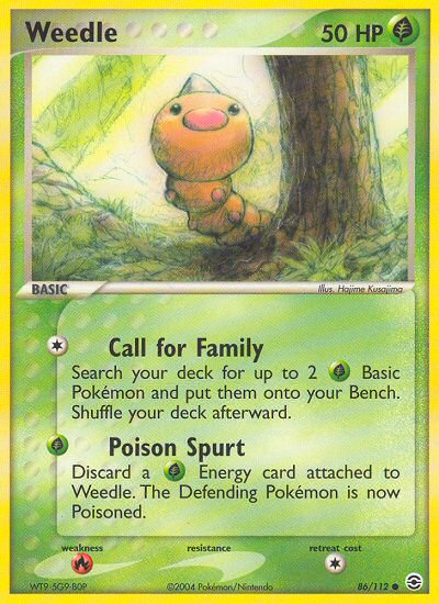Weedle (86/112) [EX: FireRed & LeafGreen] | Shuffle n Cut Hobbies & Games