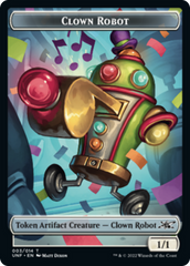 Clown Robot (003) // Treasure (013) Double-Sided Token [Unfinity Tokens] | Shuffle n Cut Hobbies & Games