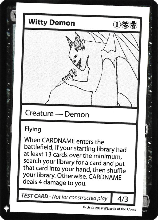 Witty Demon [Mystery Booster Playtest Cards] | Shuffle n Cut Hobbies & Games