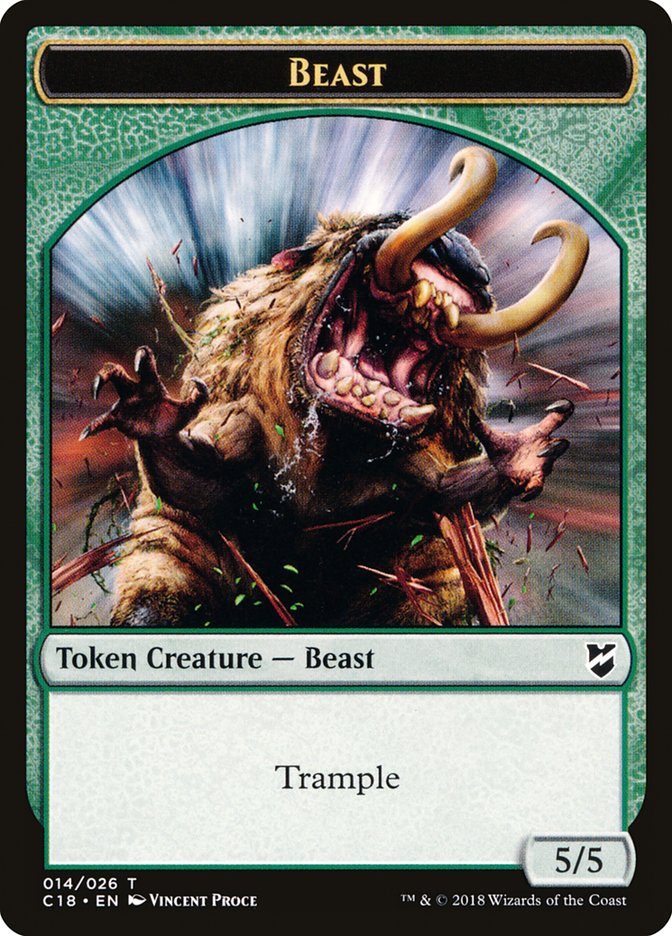 Beast Token (014/026) [Commander 2018 Tokens] | Shuffle n Cut Hobbies & Games