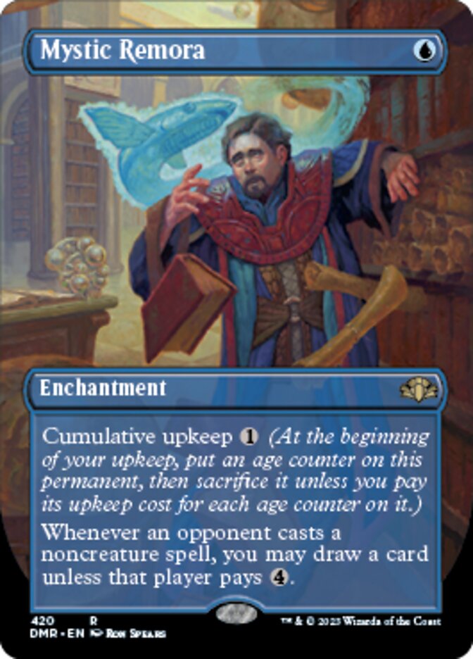 Mystic Remora (Borderless Alternate Art) [Dominaria Remastered] | Shuffle n Cut Hobbies & Games