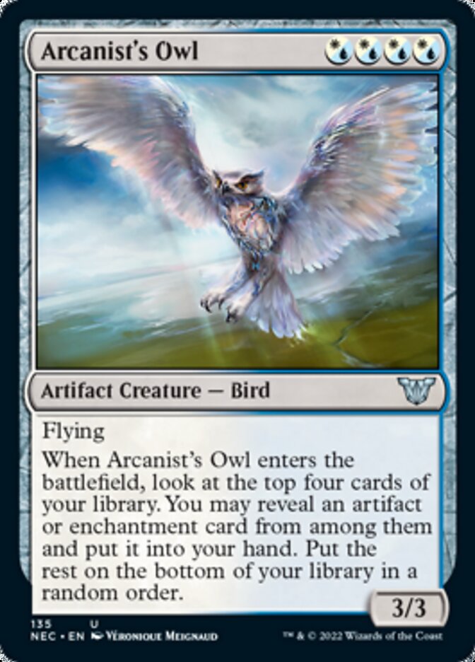 Arcanist's Owl [Kamigawa: Neon Dynasty Commander] | Shuffle n Cut Hobbies & Games
