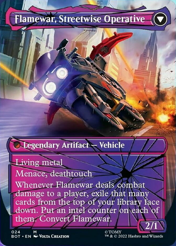 Flamewar, Brash Veteran // Flamewar, Streetwise Operative (Shattered Glass) [Transformers] | Shuffle n Cut Hobbies & Games