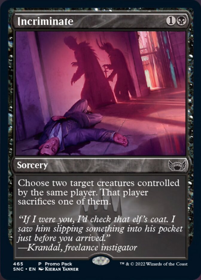 Incriminate (Promo Pack) [Streets of New Capenna] | Shuffle n Cut Hobbies & Games