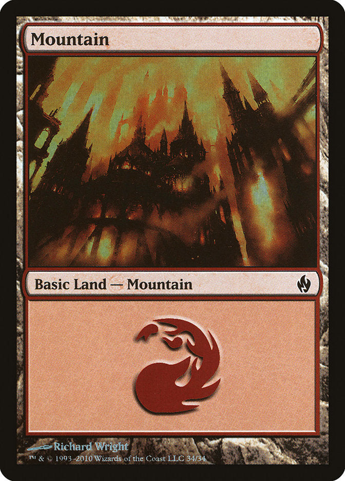 Mountain (34) [Premium Deck Series: Fire and Lightning] | Shuffle n Cut Hobbies & Games