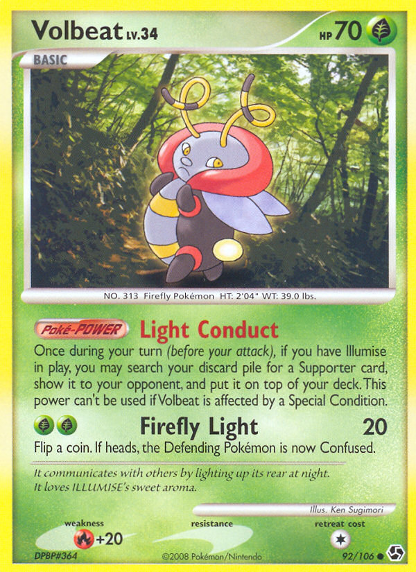 Volbeat (92/106) [Diamond & Pearl: Great Encounters] | Shuffle n Cut Hobbies & Games