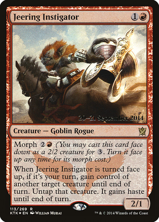 Jeering Instigator [Khans of Tarkir Prerelease Promos] | Shuffle n Cut Hobbies & Games