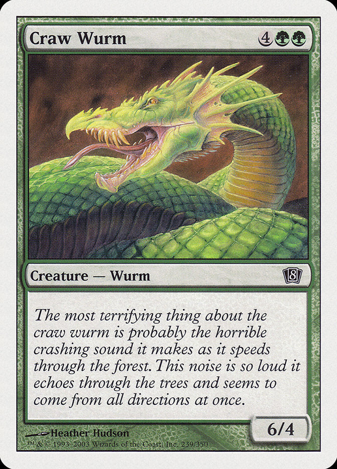 Craw Wurm [Eighth Edition] | Shuffle n Cut Hobbies & Games