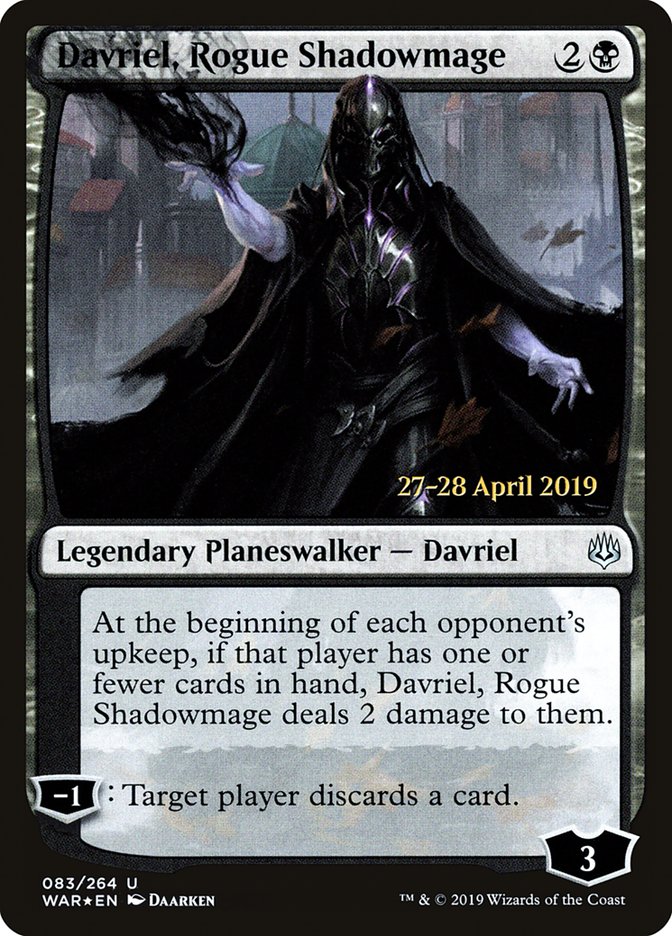 Davriel, Rogue Shadowmage [War of the Spark Prerelease Promos] | Shuffle n Cut Hobbies & Games