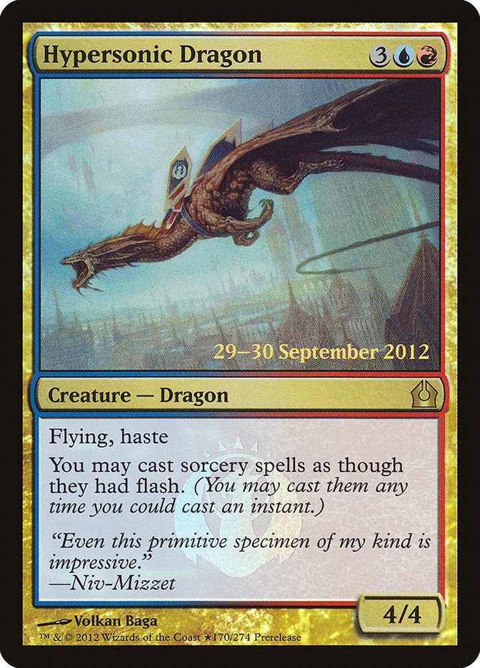 Hypersonic Dragon [Return to Ravnica Prerelease Promos] | Shuffle n Cut Hobbies & Games