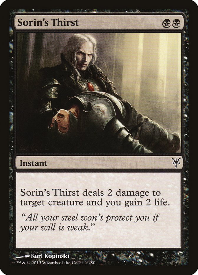 Sorin's Thirst [Duel Decks: Sorin vs. Tibalt] | Shuffle n Cut Hobbies & Games
