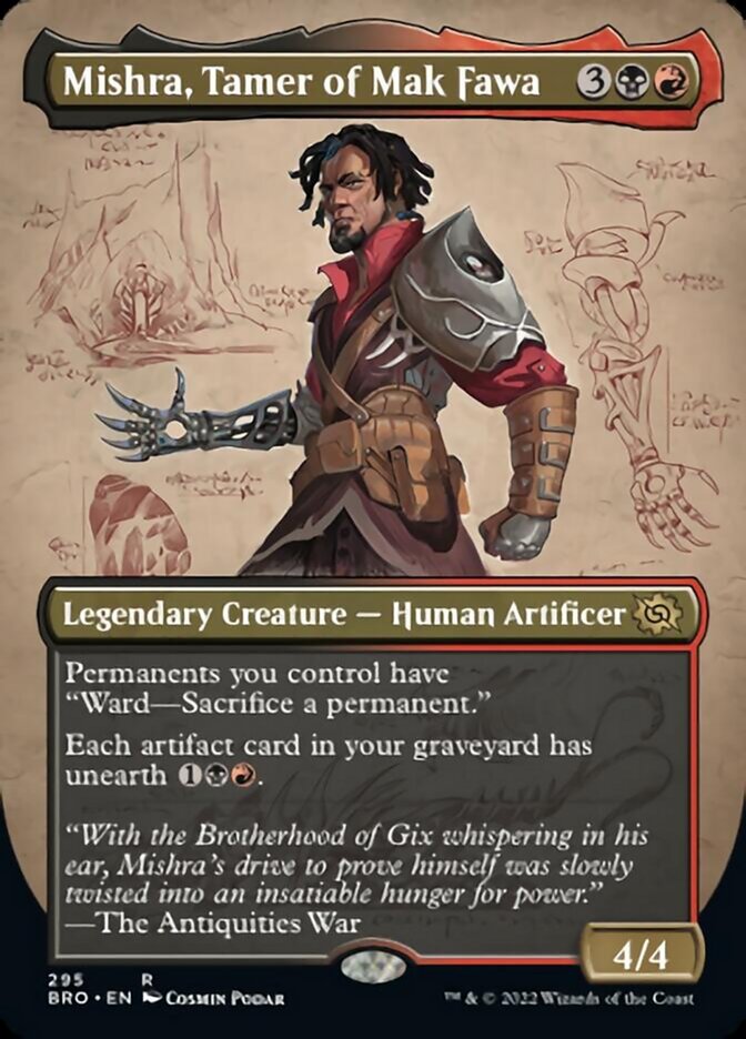 Mishra, Tamer of Mak Fawa (Borderless Alternate Art) [The Brothers' War] | Shuffle n Cut Hobbies & Games