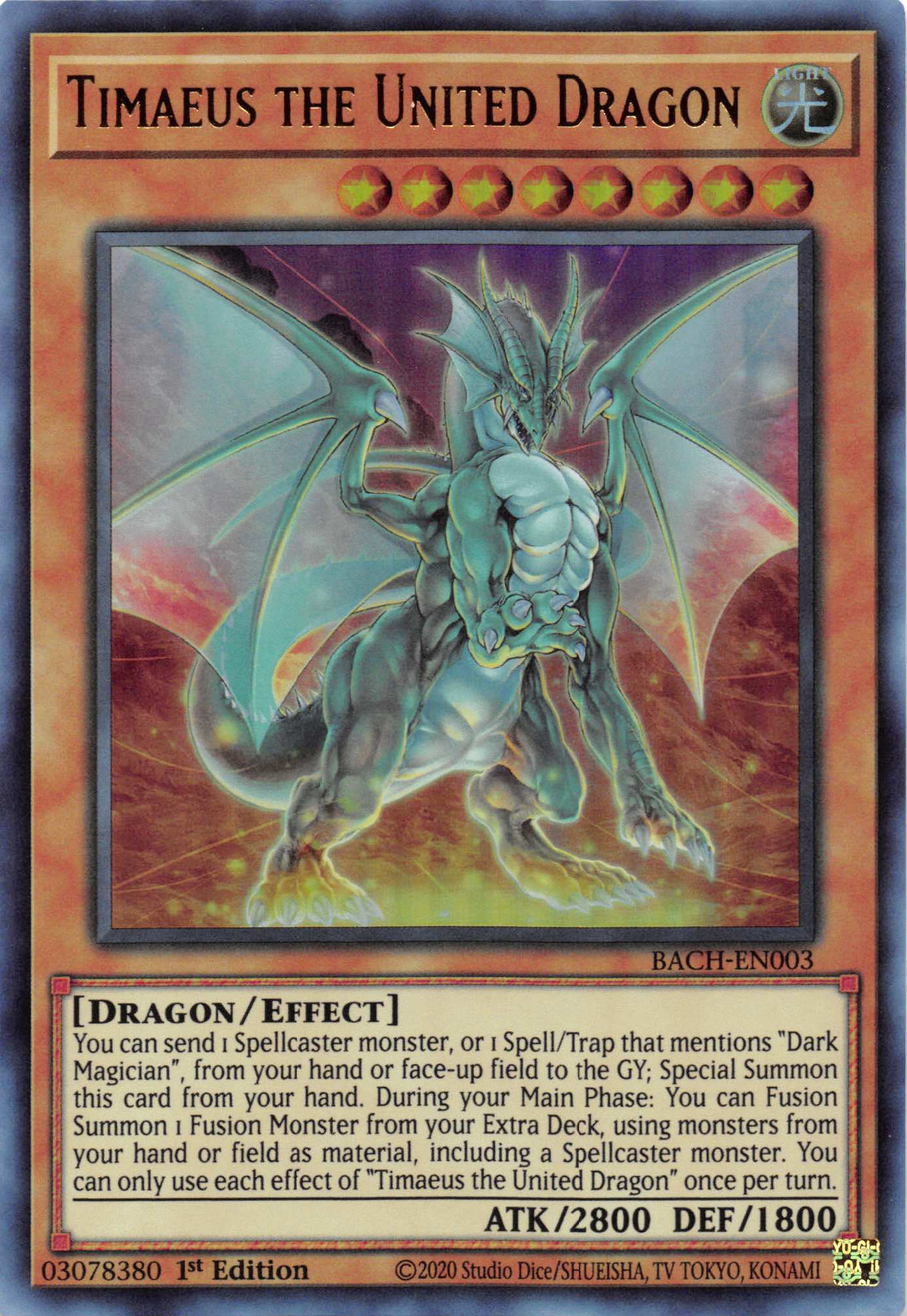Timaeus the United Dragon [BACH-EN003] Ultra Rare | Shuffle n Cut Hobbies & Games