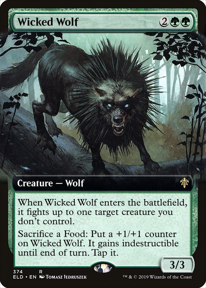 Wicked Wolf (Extended Art) [Throne of Eldraine] | Shuffle n Cut Hobbies & Games