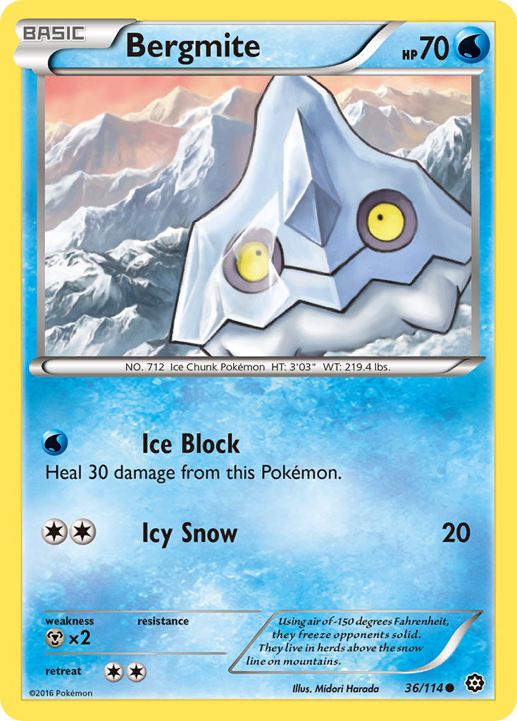 Bergmite (36/114) [XY: Steam Siege] | Shuffle n Cut Hobbies & Games