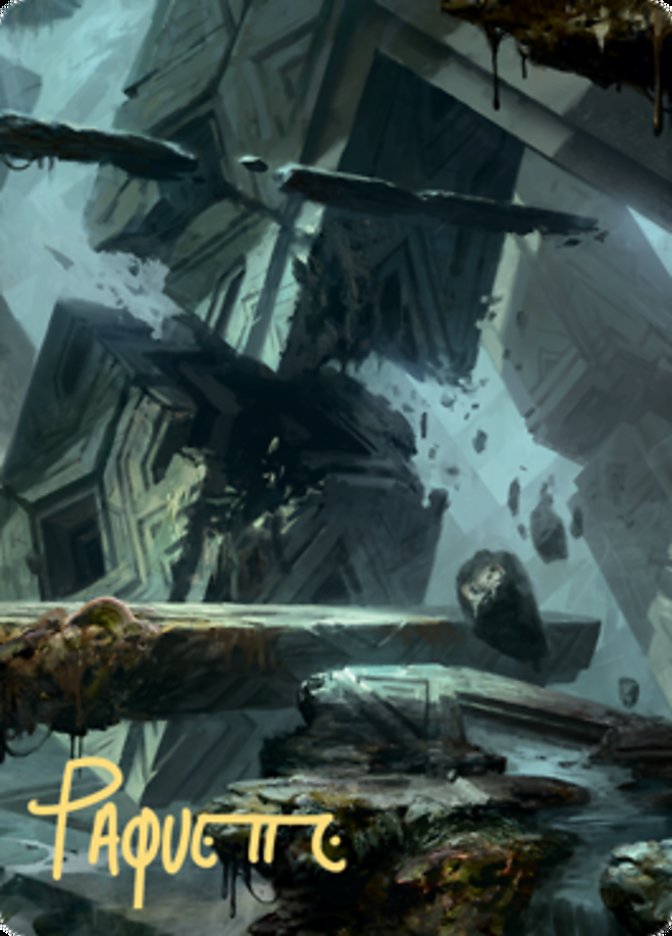Swamp 3 Art Card (Gold-Stamped Signature) [Zendikar Rising Art Series] | Shuffle n Cut Hobbies & Games
