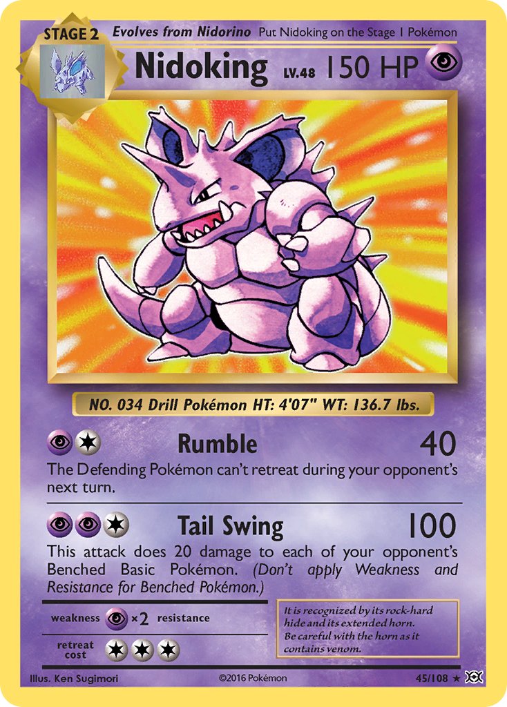 Nidoking (45/108) (Theme Deck Exclusive) [XY: Evolutions] | Shuffle n Cut Hobbies & Games