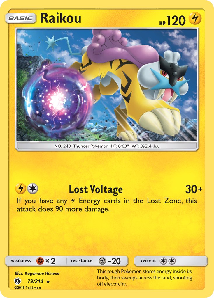 Raikou (79/214) (Theme Deck Exclusive) [Sun & Moon: Lost Thunder] | Shuffle n Cut Hobbies & Games