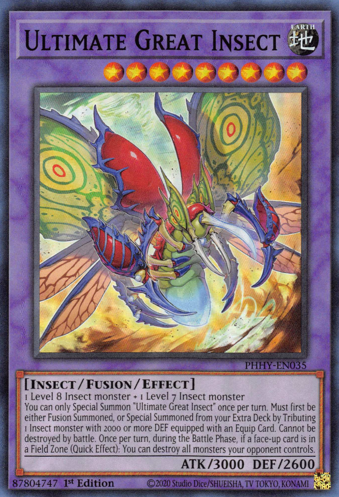 Ultimate Great Insect [PHHY-EN035] Super Rare | Shuffle n Cut Hobbies & Games