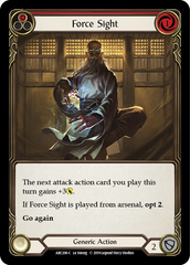 Force Sight (Red) [ARC206-C] 1st Edition Rainbow Foil | Shuffle n Cut Hobbies & Games