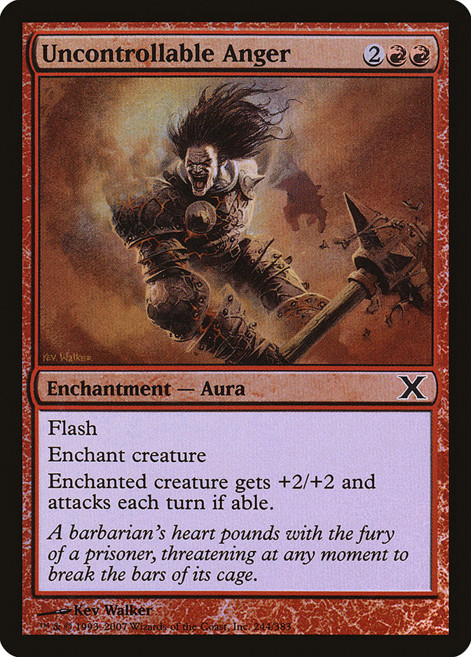 Uncontrollable Anger (Premium Foil) [Tenth Edition] | Shuffle n Cut Hobbies & Games