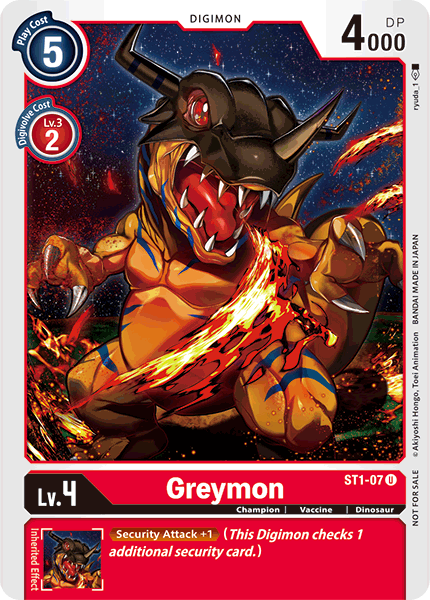 Greymon [ST1-07] (Alternate Art) [Starter Deck: Gaia Red] | Shuffle n Cut Hobbies & Games