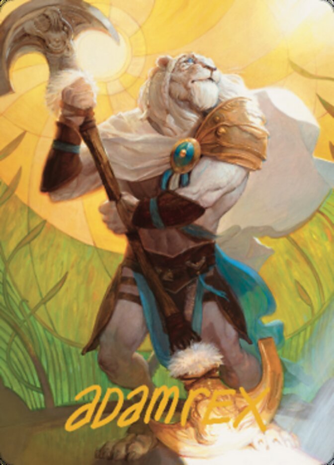 Ajani, Sleeper Agent Art Card (Gold-Stamped Signature) [Dominaria United Art Series] | Shuffle n Cut Hobbies & Games