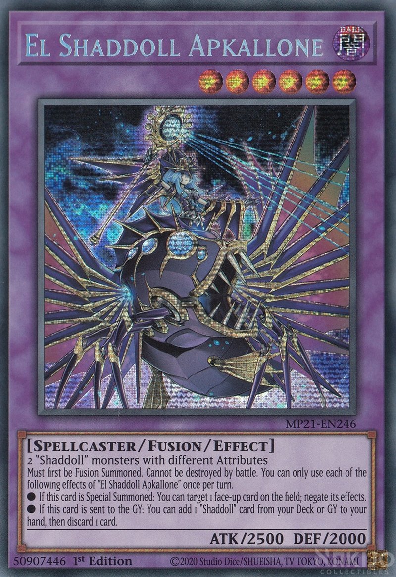 El Shaddoll Apkallone [MP21-EN246] Prismatic Secret Rare | Shuffle n Cut Hobbies & Games