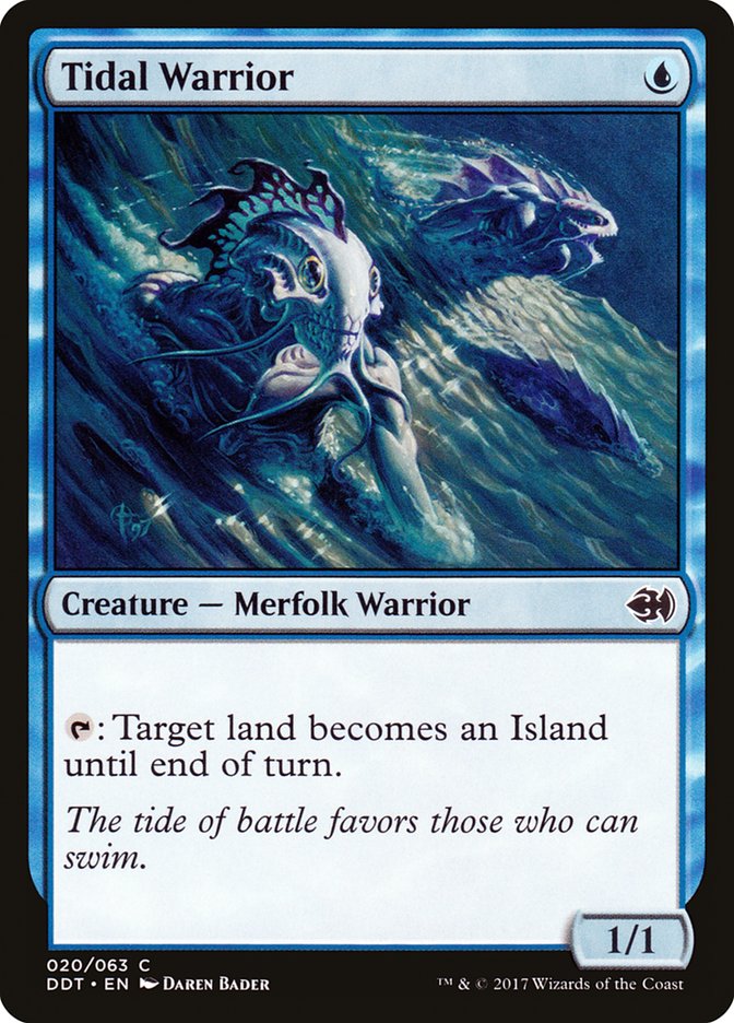 Tidal Warrior [Duel Decks: Merfolk vs. Goblins] | Shuffle n Cut Hobbies & Games