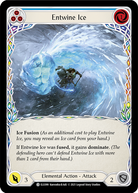 Entwine Ice (Blue) [ELE099] (Tales of Aria)  1st Edition Rainbow Foil | Shuffle n Cut Hobbies & Games