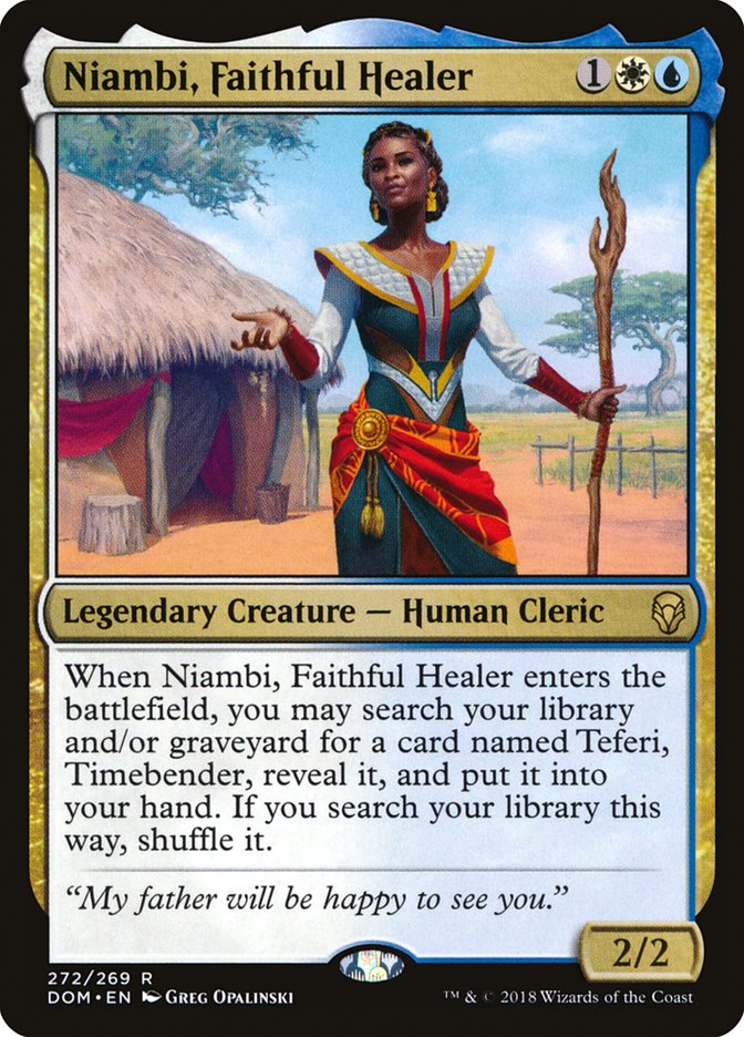 Niambi, Faithful Healer [Dominaria] | Shuffle n Cut Hobbies & Games
