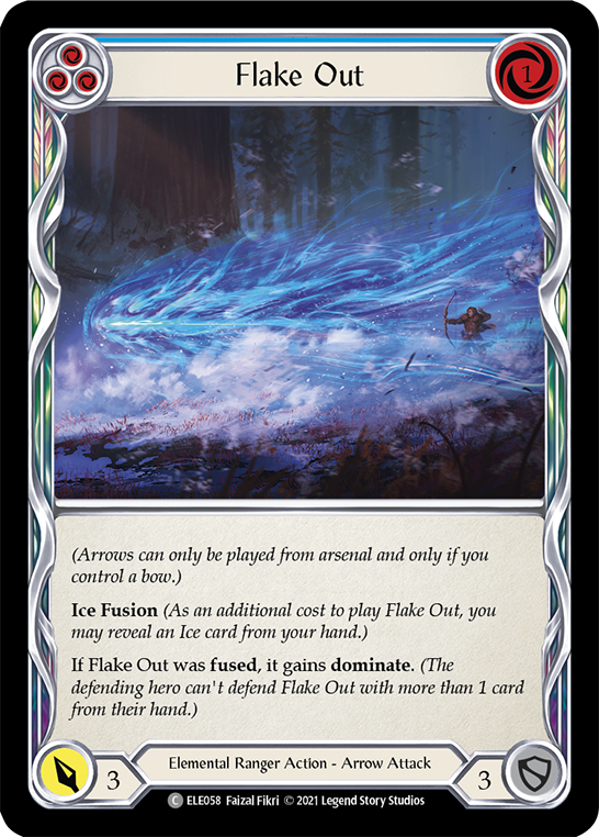 Flake Out (Blue) [ELE058] (Tales of Aria)  1st Edition Rainbow Foil | Shuffle n Cut Hobbies & Games